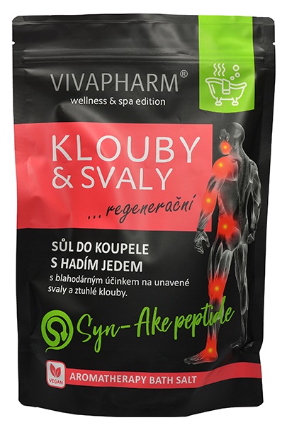 Vivaco Sůl do koupele s hadím jedem KLOUBY a SVALY 1000 g