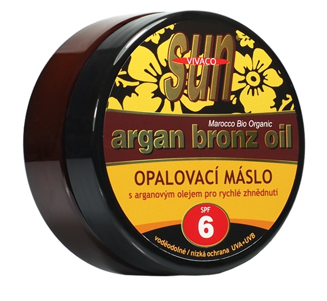 Vivaco Opalovací máslo s arganovým olejem pro rychlé zhnědnutí SPF 6 200 ml