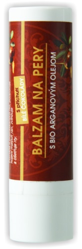 Vivaco Arganový balzám na rty s Bio olejem s příchutí bílé čokolády 4,2 g