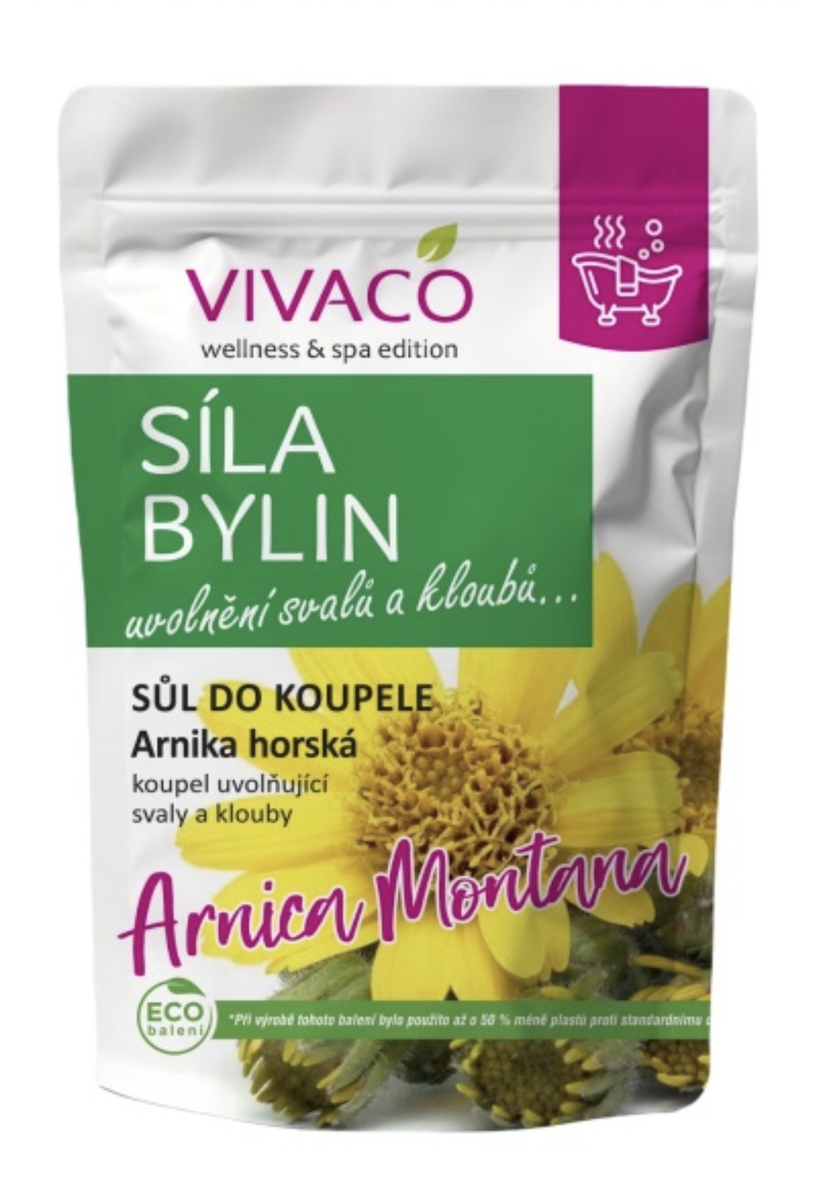 Vivaco Sůl do koupele Arnika horská SÍLA BYLIN 1000 g