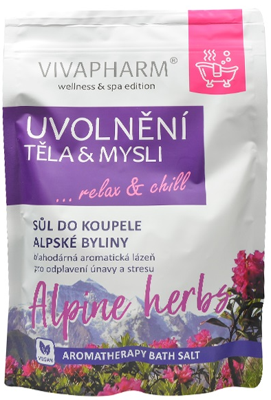 Vivaco Sůl do koupele Alpské byliny UVOLNĚNÍ TĚLA a MYSLI 1000 g
