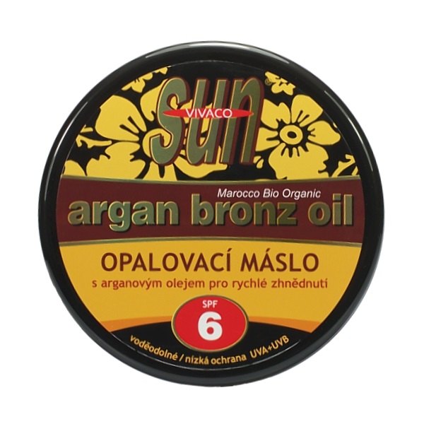 Vivaco Opalovací máslo s arganovým olejem pro rychlé zhnědnutí SPF 6 200 ml