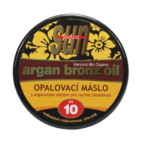 Vivaco Opalovací máslo s arganovým olejem pro rychlé zhnědnutí SPF 10 200 ml