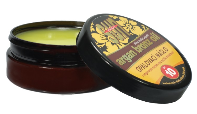 Vivaco Opalovací máslo s arganovým olejem pro rychlé zhnědnutí SPF 10 200 ml